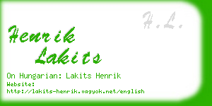 henrik lakits business card